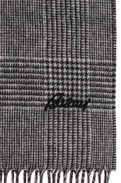 Brioni GREY Checked scarf