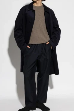 Brioni GREY Wool sweater with decorative knit