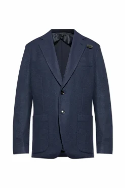 Brioni NAVY BLUE Blazer with double vent