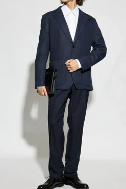 Brioni NAVY BLUE Blazer with double vent