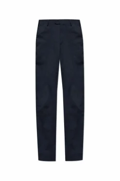 Brioni NAVY BLUE Creased trousers