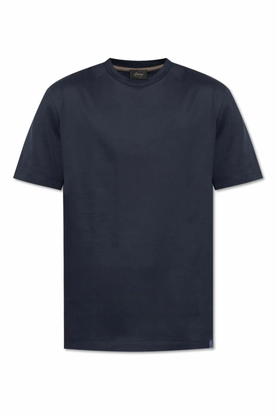 Brioni NAVY BLUE T-shirt with patch