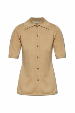 By Malene Birger beige "Dotta" short-sleeve cardigan