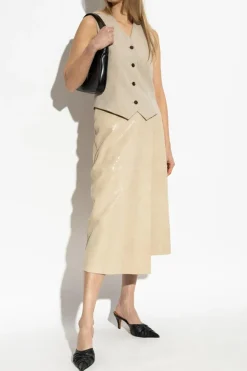 By Malene Birger beige Leather skirt Hannas