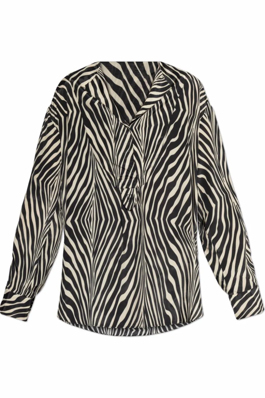 By Malene Birger BLACK Shirt with animal print