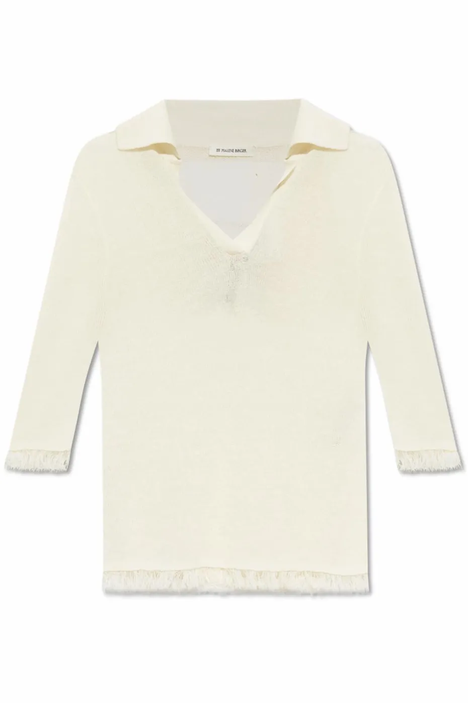 By Malene Birger WHITE Polo with fringes
