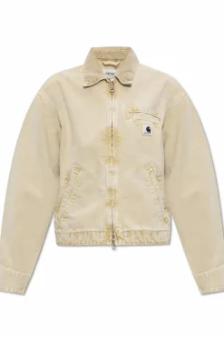 Carhartt WIP beige Jacket with logo patch