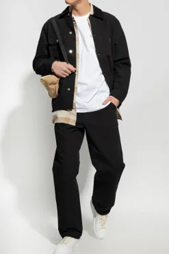 Carhartt WIP BLACK Denim jacket with logo