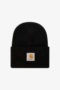 Carhartt WIP BLACK ‘Watch’ beanie with logo