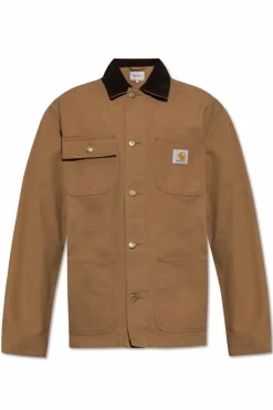 Carhartt WIP BROWN Jacket with corduroy collar