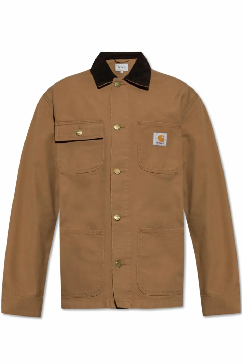Carhartt WIP BROWN Jacket with corduroy collar
