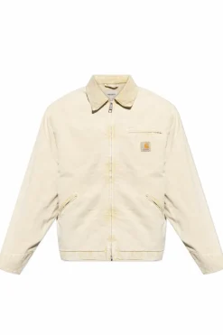 Carhartt WIP cream Jacket with logo patch
