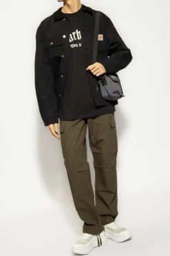 Carhartt WIP GREEN Trousers with logo