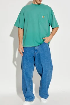 Carhartt WIP GREEN T-shirt with logo