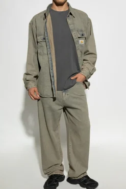 Carhartt WIP GREY Long-sleeve T-shirt "Terrestrial"