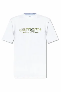 Carhartt WIP WHITE T-shirt with printed logo