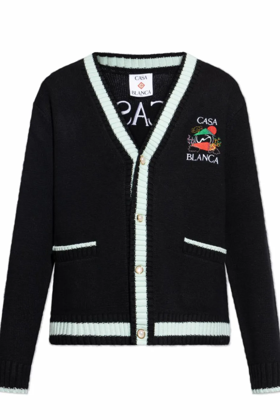 Casablanca BLACK Cardigan with logo