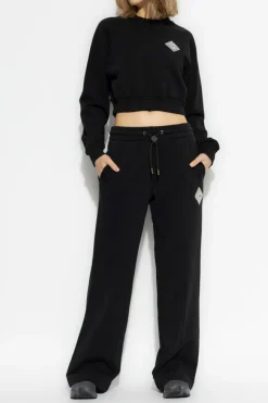 Casablanca BLACK Sweatpants with wide legs