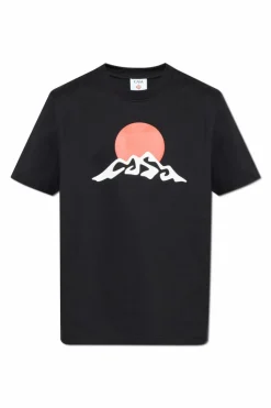 Casablanca BLACK T-shirt with logo