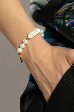 Casablanca cream Bracelet with logo