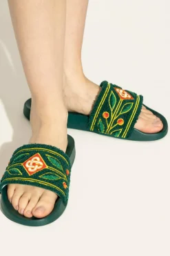 Casablanca GREEN Slides with logo