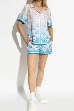 Casablanca MULTICOLOUR Silk short-sleeve shirt