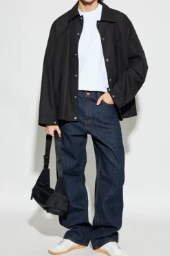 Casablanca NAVY BLUE Jeans with logo