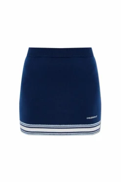 Casablanca NAVY BLUE Skirt with embroidered logo
