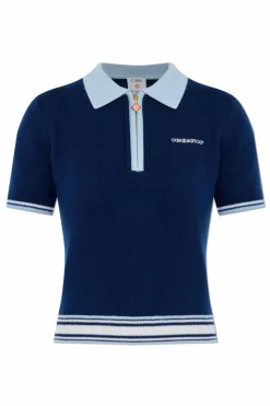 Casablanca NAVY BLUE Wool polo