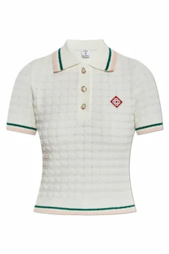 Casablanca WHITE Polo with logo patch