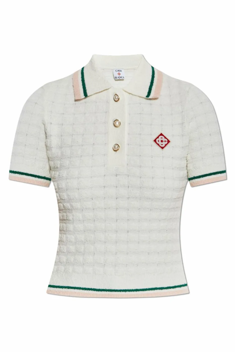 Casablanca WHITE Polo with logo patch