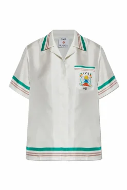 Casablanca WHITE Silk shirt with pocket