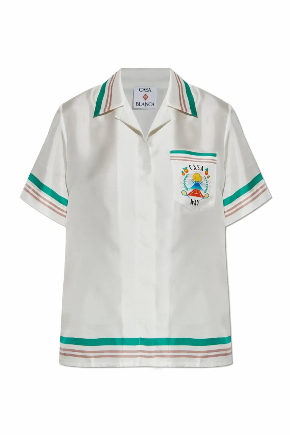 Casablanca WHITE Silk shirt with pocket