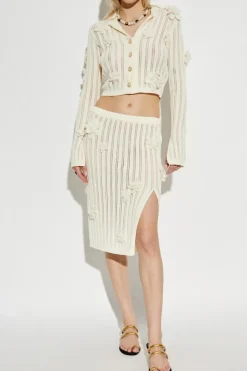 Casablanca WHITE Skirt with patches