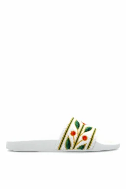Casablanca WHITE Slides with logo