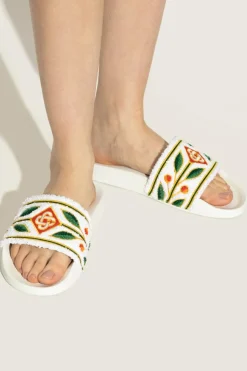 Casablanca WHITE Slides with logo