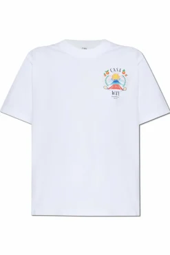 Casablanca WHITE T-shirt with logo