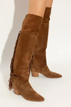 Casadei BROWN Suede heeled boots