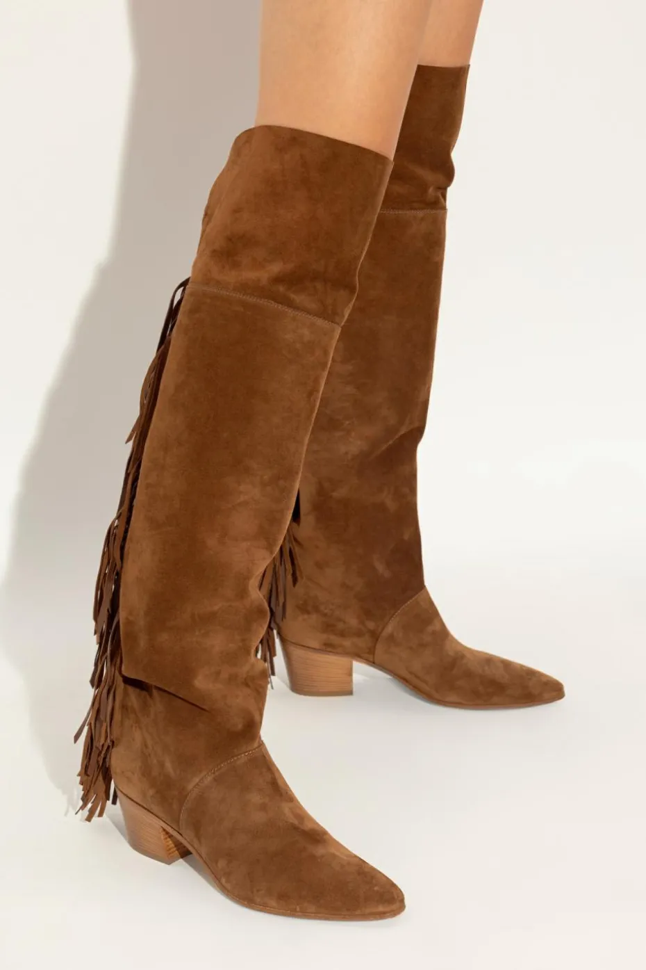 Casadei BROWN Suede heeled boots