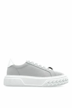 Casadei SILVER Sneakers with shimmering glitter