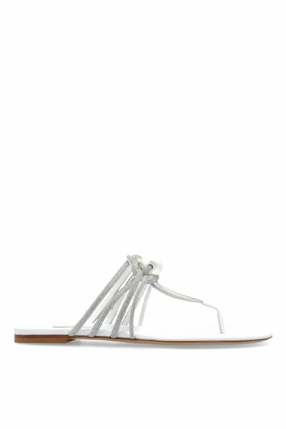 Casadei WHITE Slides with shimmering applications