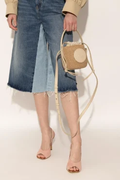 Chloé beige Horse Medal Mini bucket shoulder bag