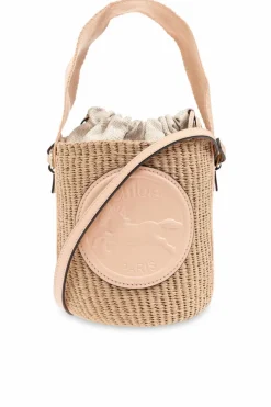 Chloé beige Horse Medal Small bucket shoulder bag