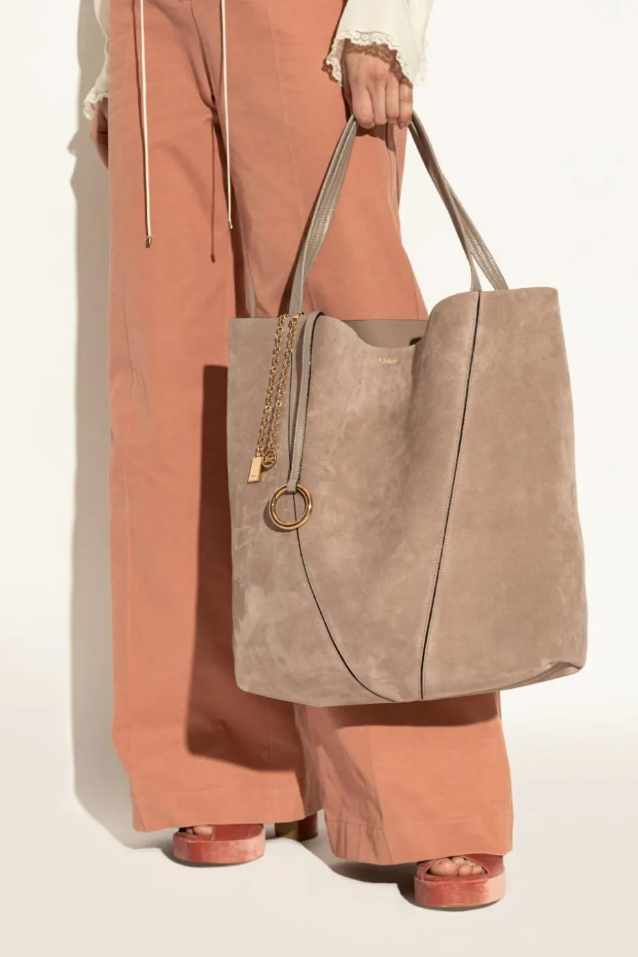 Chloé beige Shopper bag "Spin"