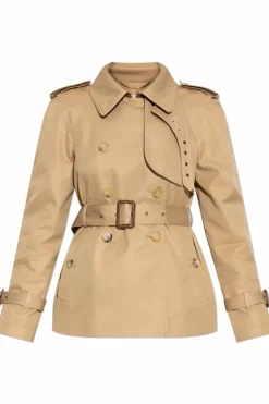 Chloé beige Short trench coat with belt