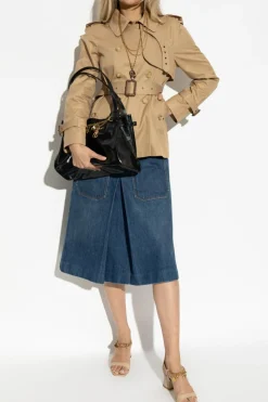 Chloé beige Short trench coat with belt