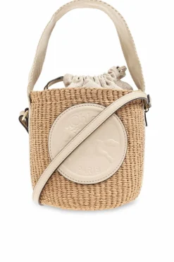 Chloé beige Shoulder bag Horse Medal Small in bucket style