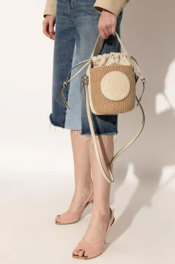 Chloé beige Shoulder bag Horse Medal Small in bucket style
