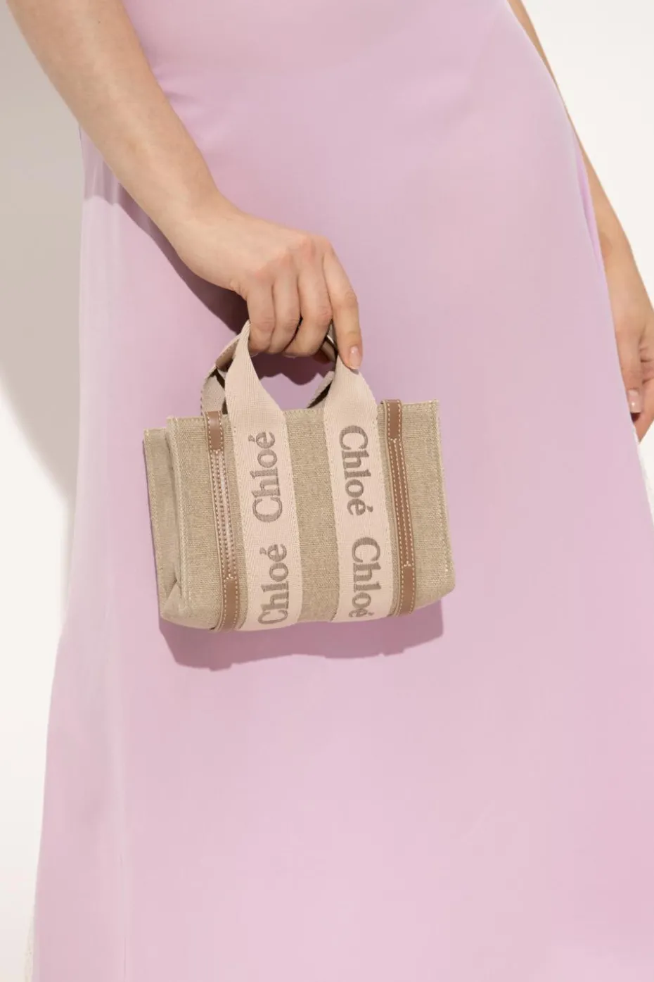 Chloé beige Shoulder bag "Woody Mini"
