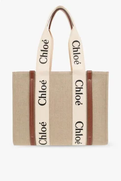 Chloé beige ‘Woody Medium’ shopper bag